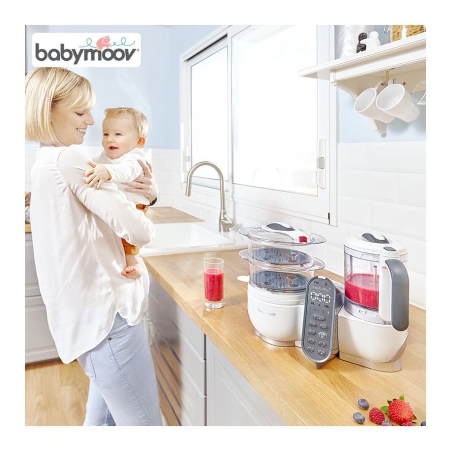 [Hàng chính hãng] Máy tiệt trùng xay hấp đa năng Nutribaby Plus 5in1 Babymoov