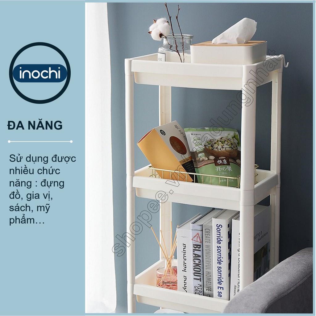 Kệ Đa Năng 4 Tầng Inochi Nhựa Dùng Để Đựng Gia Vị Nhà Bếp Đựng Đồ Thực Phẩm Hoặc Làm Giá Để Đồ Nhà Tắm Phòng Ngủ