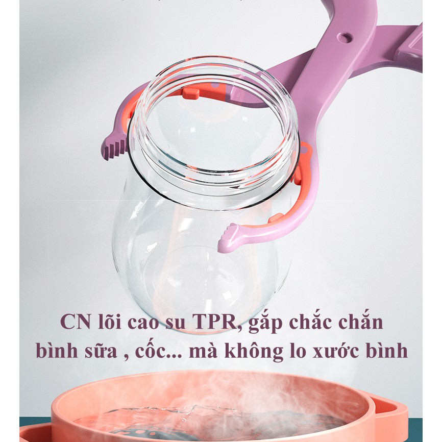 Kẹp gắp bình sữa, núm ty cho bé chống trơn trượt, chịu nhiệt cao khi tiệt trùng CBME Store