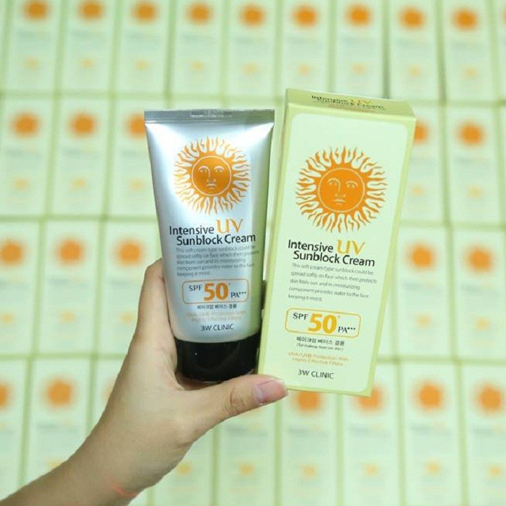 Kem chống nắng 3W Clinic Intensive UV Sunblock Cream SPF 50 PA+++ 70ml