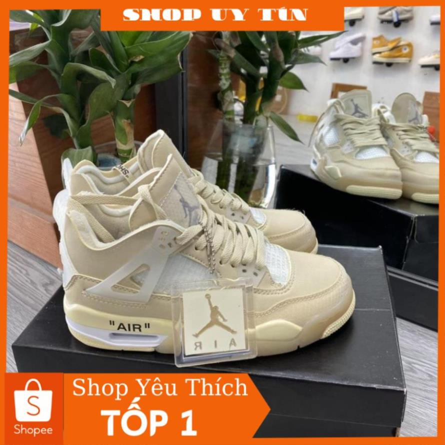 19Giày Sneaker Jordan 4 Off White Full Box Full Phụ Kiện Freeship