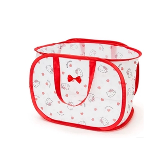 Giỏ đựng quần áo/đồ chơi họa tiết hoạt hình hello kitty cổ điển có thể gấp gọn chống thấm nước tiện dụng cho gia đình