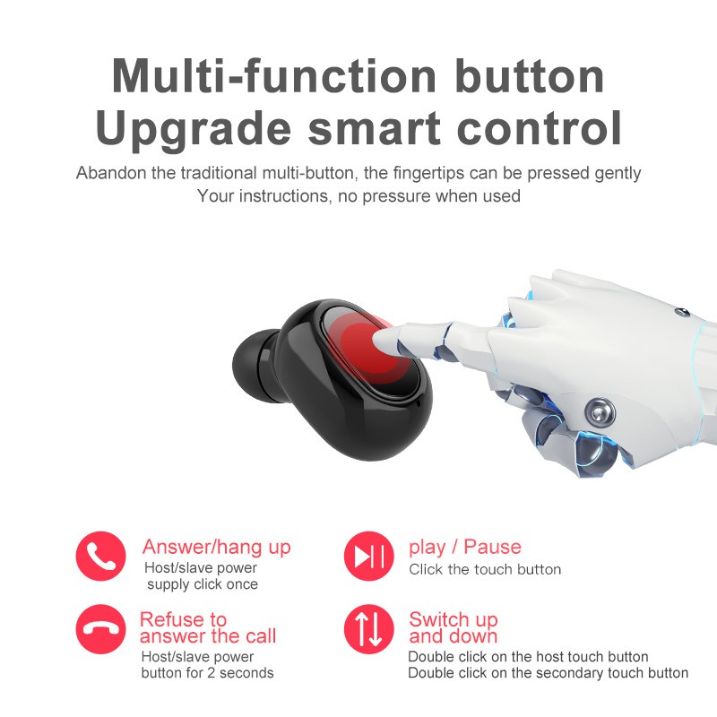 Tai Nghe Bluetooth 5.0 Không Dây B' L21 Mini Có Hộp Sạc | BigBuy360 - bigbuy360.vn