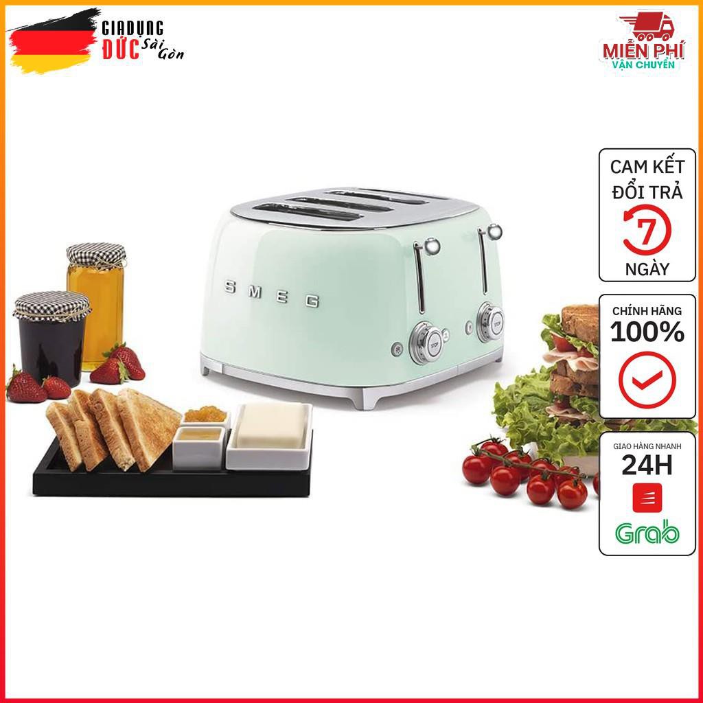 Máy Nướng Bánh Mì Sandwhich Smeg TSF03PGEU Pastel Green, Thiết Kế Sang Trọng, Nướng Bánh Giòn - Nhập Khẩu Từ Đức