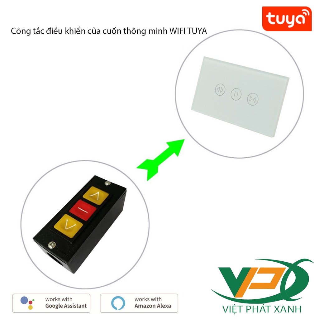 Công tắc cửa cuốn thông minh Tuya WIFI/Zigbee