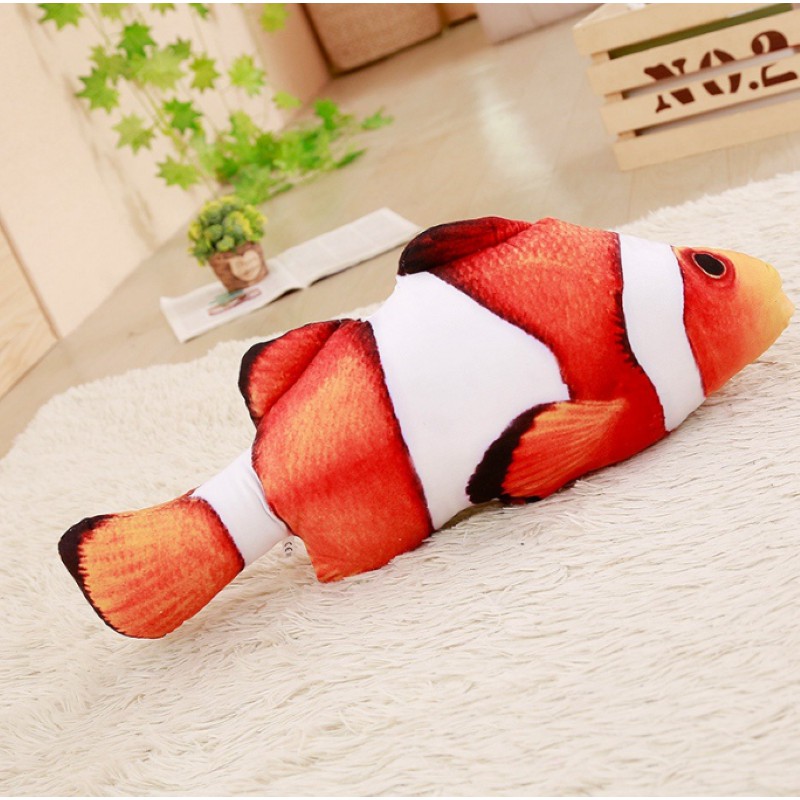 ĐỒ CHƠI CHO MÈO MÈO, CÁ NHỒI BÔNG 3D - LOVE PETS SHOP