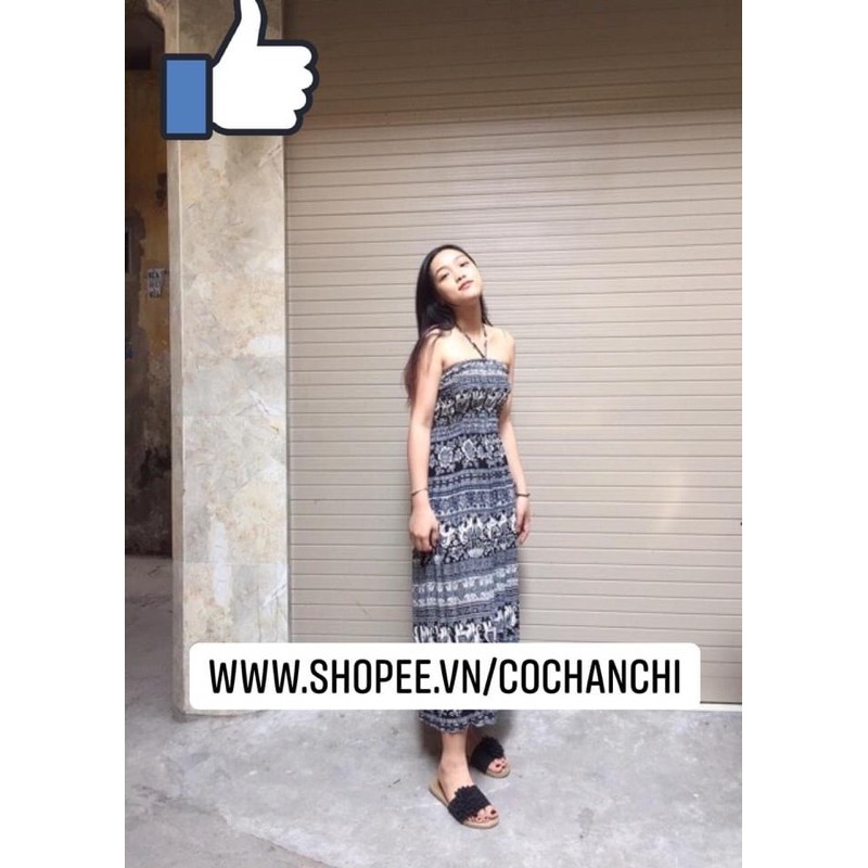 [chọn màu]Đầm maxi ống thổ cẩm dài 1m2 | BigBuy360 - bigbuy360.vn