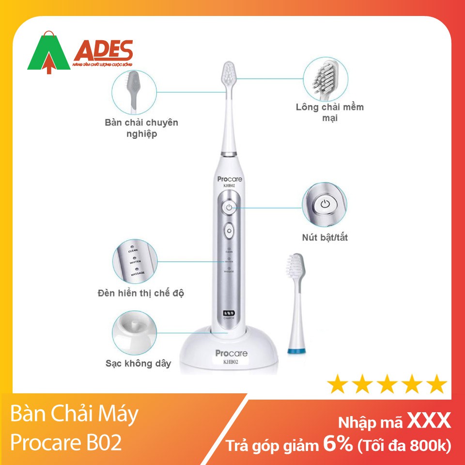 Bàn Chải Máy Procare B02 | Chính Hãng, Giá Rẻ