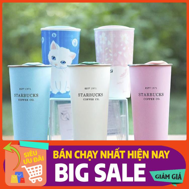 [SIÊU RẺ💓] Bình giữ nhiệt Starbucks có nắp đậy 500ml