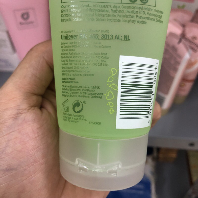 Sữa rữa mặt 💖FREESHIP💖 Sữa rửa mặt Simple UK Anh sạch sâu dành cho mọi loại da | BigBuy360 - bigbuy360.vn