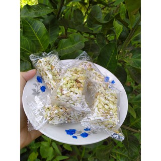 [CỐM] Cốm nếp lá dứa đậu phộng 500g
