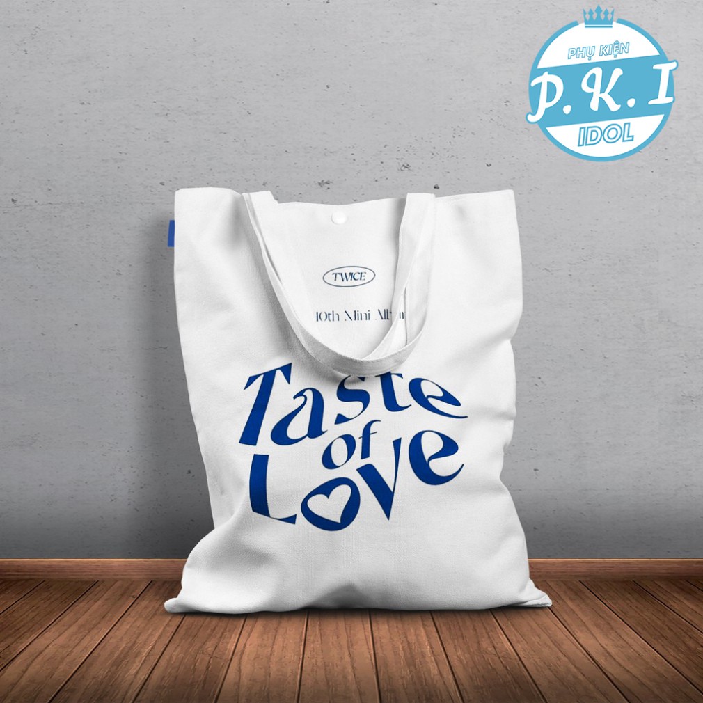 Túi ToTe In Hình Logo &quot;Taste Of Love&quot; - Album comeback của TWICE - QUÀ TẶNG K-POP