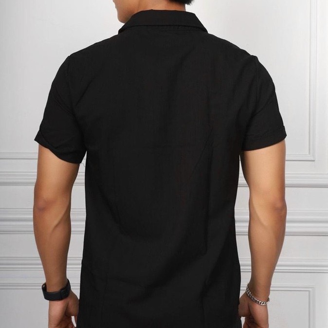 Áo sơ mi nam chất đũi Lin-nen ngắn tay cổ bẻ phong cách Hàn Quốc trẻ trung năng động (SMD119) | BigBuy360 - bigbuy360.vn