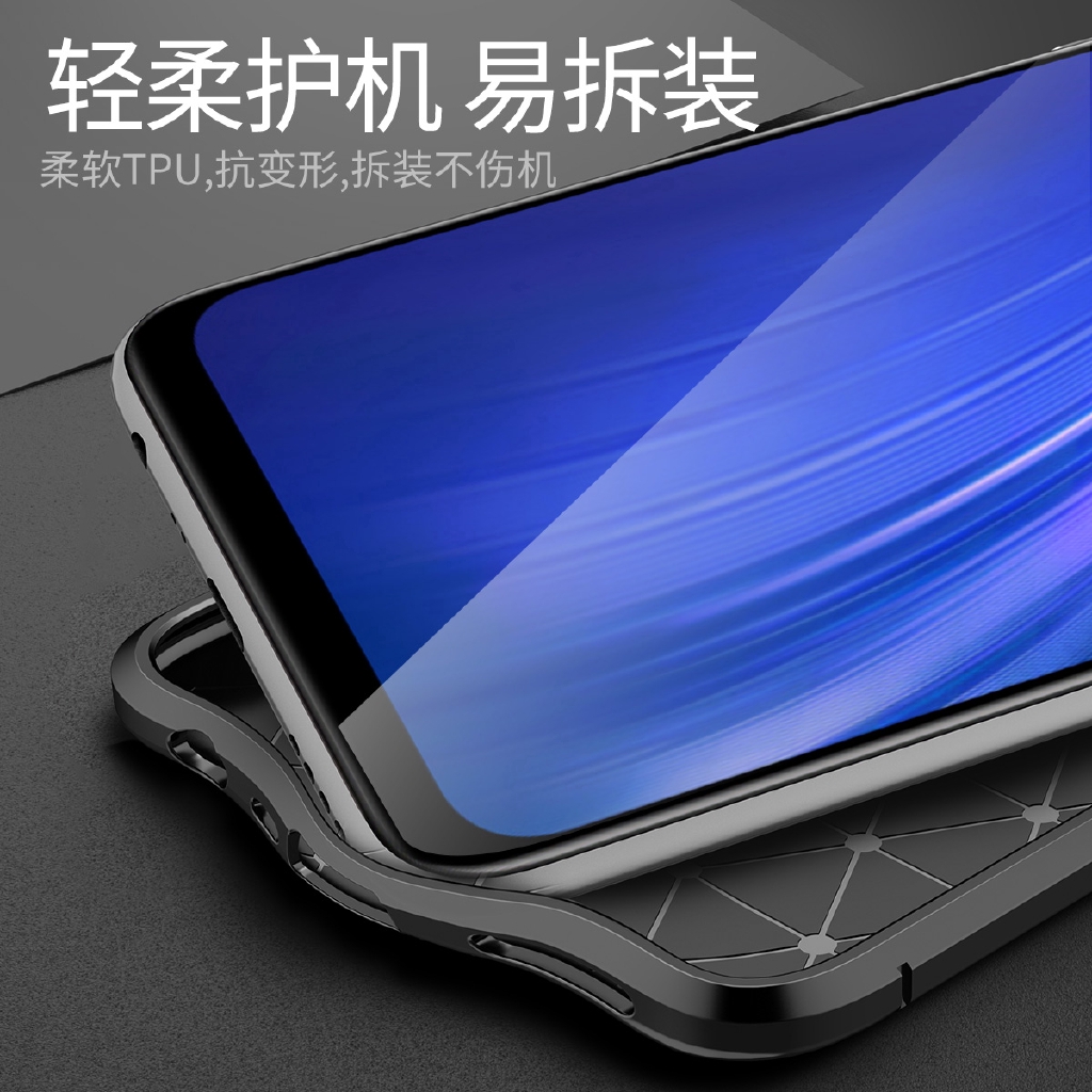 Ốp điện thoại silicon dẻo bề mặt giả da sang trọng Oppo Realme 6