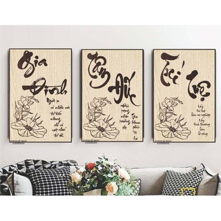 [Rẻ Vô Địch] Tranh Thư Pháp Treo Tường Bằng Gỗ Trang Trí Nhà Cửa, Quà Tặng ,Quà Sinh Nhật, Trang Trí Nhà Cửa