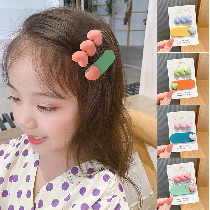 GETNOIVAS 1 Cặp Kẹp Tóc Hình Trái Tim Lâu Trôi Thoải Mái Dễ Chịu 10cm*7cm Cho Hàng Ngày