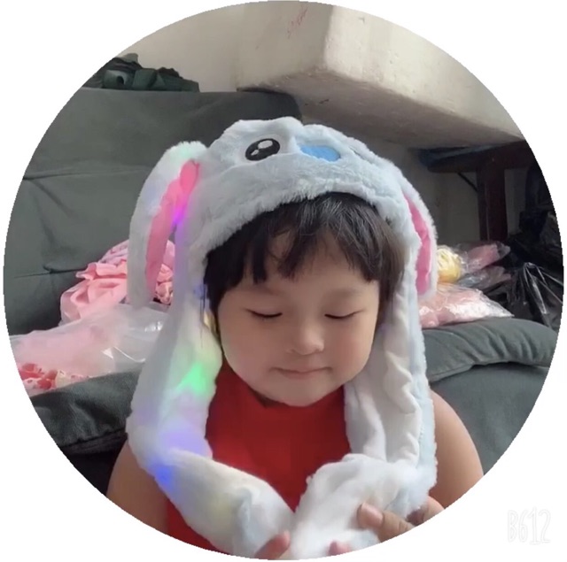 Nón tai thỏ bóp giật có đèn _Lan Nhi