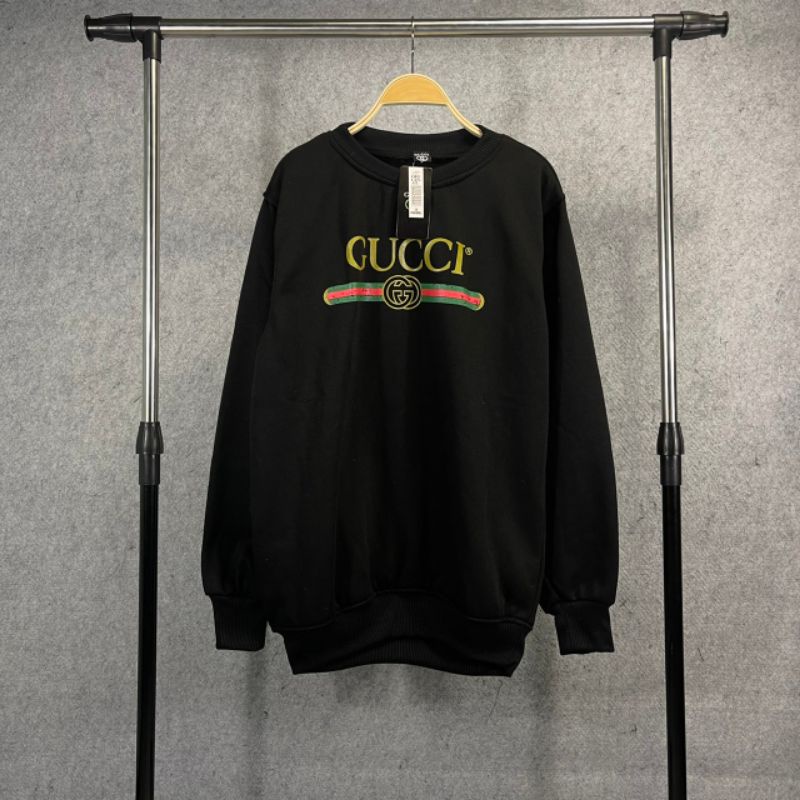 Áo Sweater đen Logo Gucci