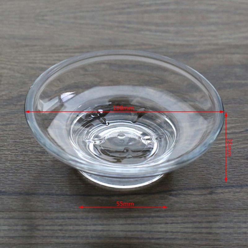 Giá Đỡ Xà Phòng Hình Tròn Bằng Thủy Tinh Trong Suốt Tiện Dụng Cho Phòng Tắm / Khách