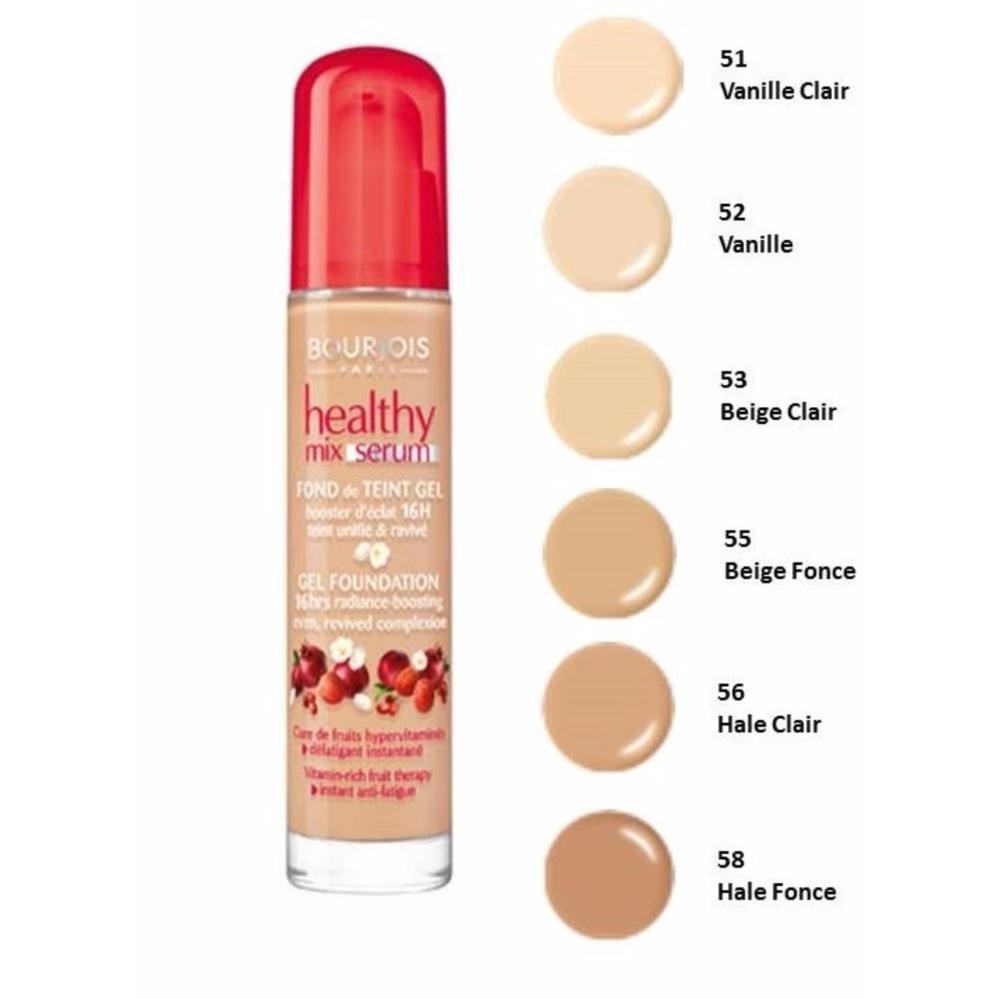 Kem Nền Dưỡng Da Bourjois Healthy Mix Serum Gel Foundation 30ml Nắp Tròn