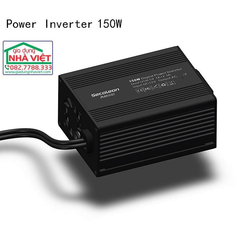 Tẩu kích điện ô tô AC 220V 150W USB Power Inverter dùng được cho máy tính xách tay