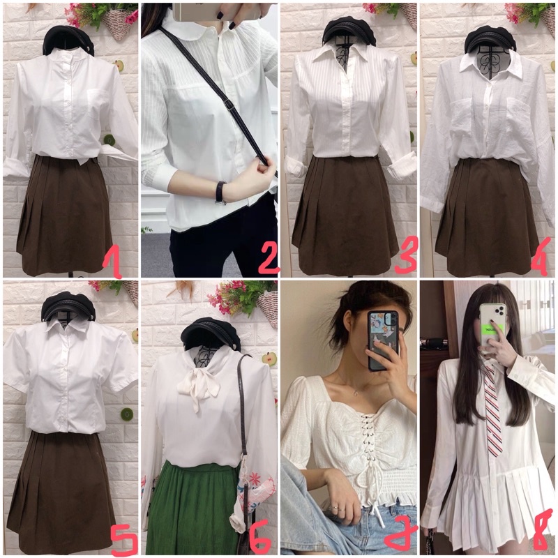 Áo sơ mi trắng Ulzzang đẹp xỉu