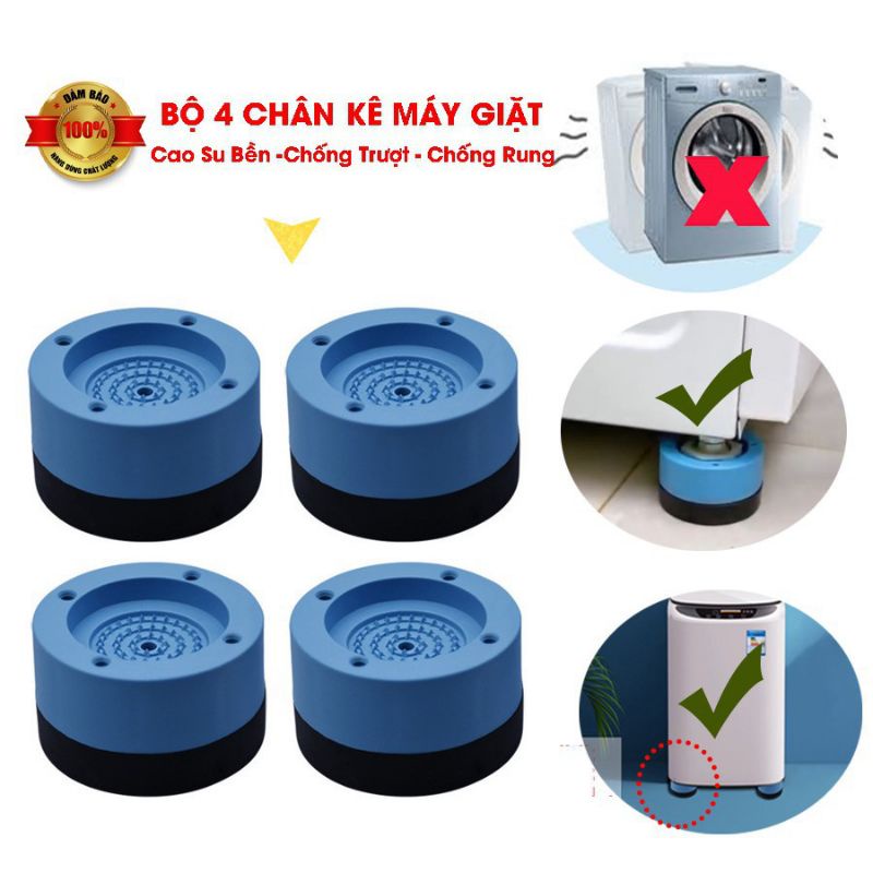 Bộ 4 Chân Kệ Máy Giặt giúp chân máy giặt không rung lắc Chống Rung, Chống Ồn