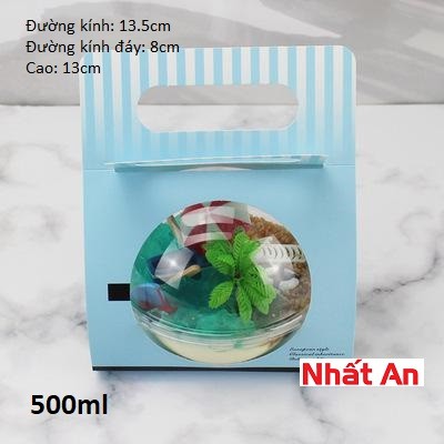 Hộp nhựa tròn đựng bánh - Set 5 hộp
