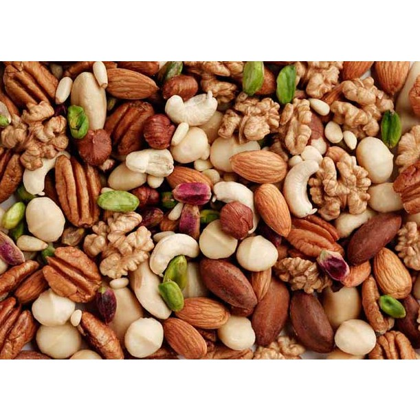 500g Hạt mix 5 loại hạt: hạnh nhân, macca, óc chó,hạt điều, bí xanh - ảnh thật