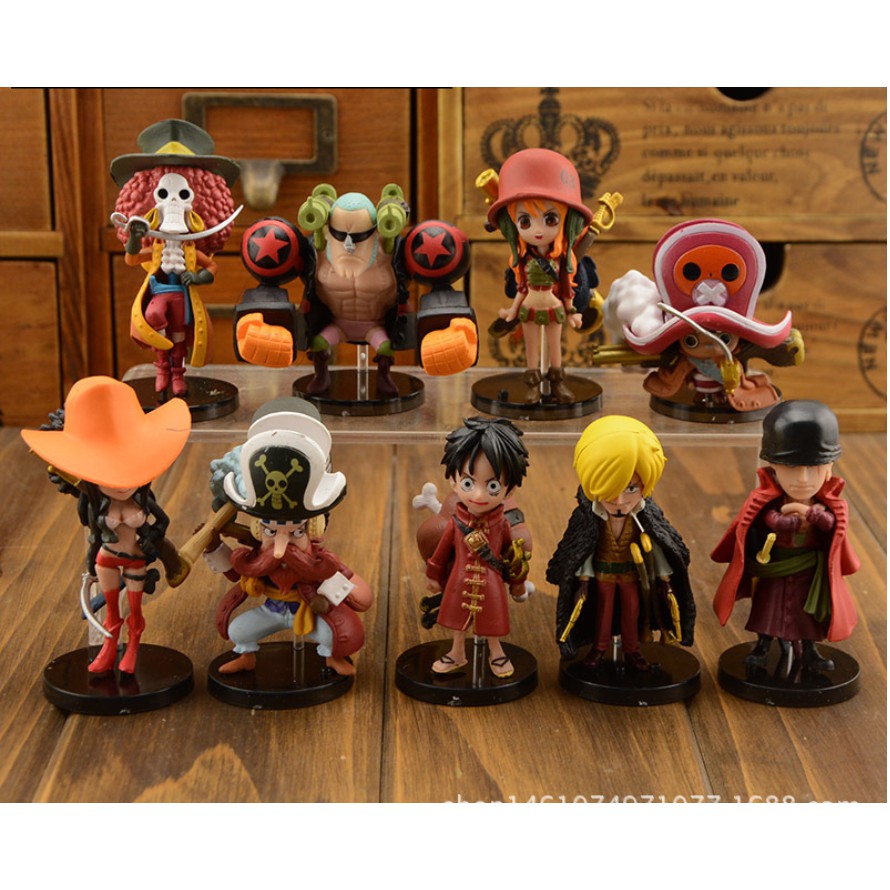 Mô Hình One Piece Combo Bộ 9 thành viên Luffy mũ rơm