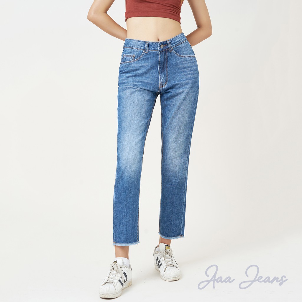 Quần Jean Nữ Boyfriend Lưng Cao Aaa Jeans