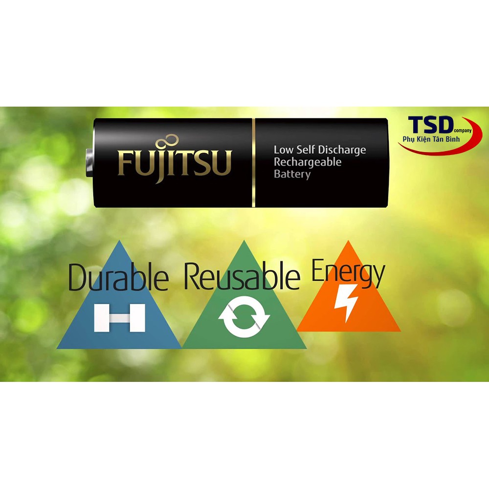 Bộ Sạc Pin Fujitsu FCT344 Tích Hợp Sạc Nhanh Kèm 4 Viên Pin AA 2450mAh