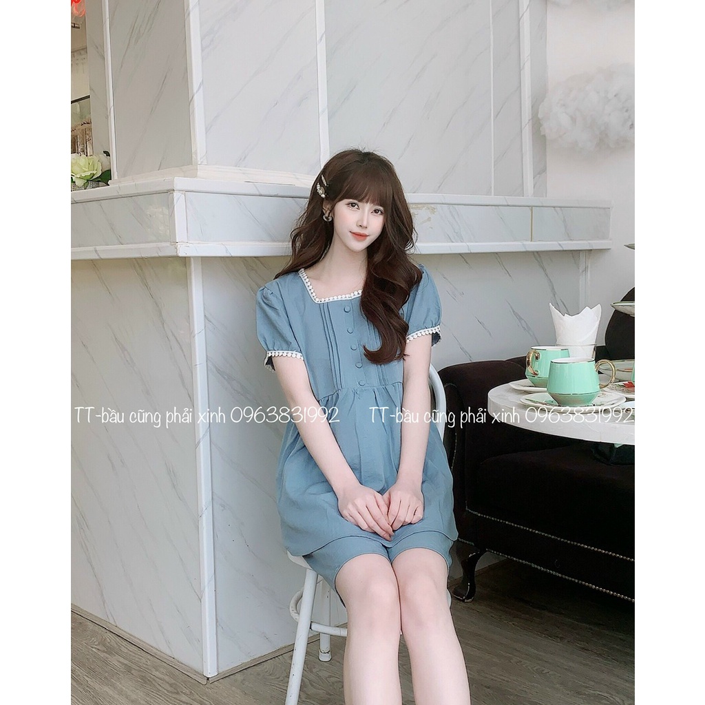 [Siêu Phẩm] Bộ đồ bầu mặc trước và sau sinh hình SAO,bộ bầu phong cách Hàn Quốc, Mặc là Mê