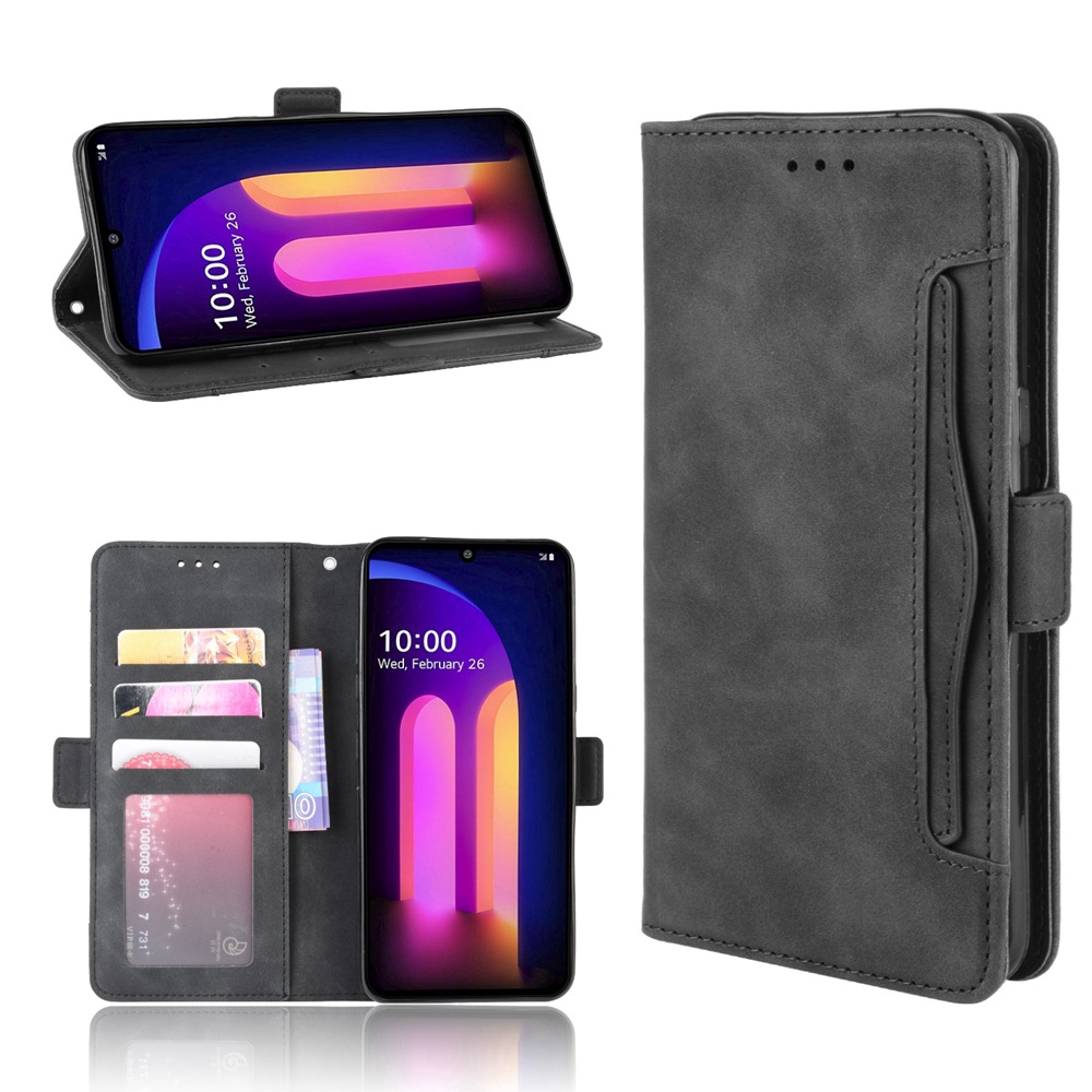 Bao da điện thoại PU nhiều khe đựng thẻ cho LG V60 THINQ 5G