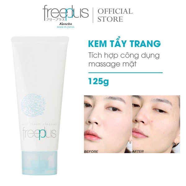 Kem Tẩy Trang Dưỡng Ẩm Dịu Nhẹ Cho Da Nhạy Cảm Freeplus Mild Cream Cleanser 125g