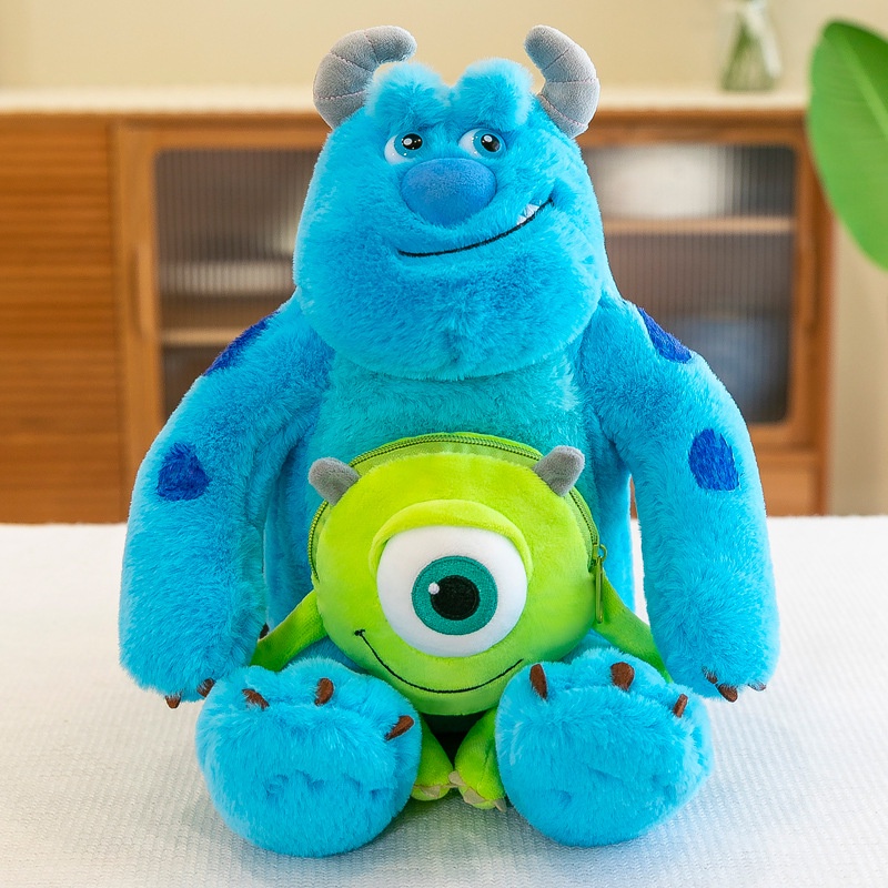 Ba Lô Thú Nhồi Bông Sullivan Mike Mắt To Hoạt Hình Đại Học Quái Vật Lông Xanh Dương Ellen Monsters boy b