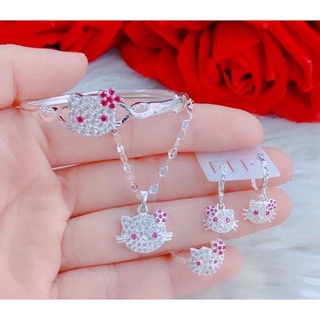 Dây chuyền Kitty cho bé bạc ta nạm đá