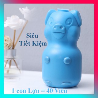 Viên Tẩy Bồn Cầu Tẩy Bồn Cầu Hình Con Lợn Siêu Tiết Kiệm