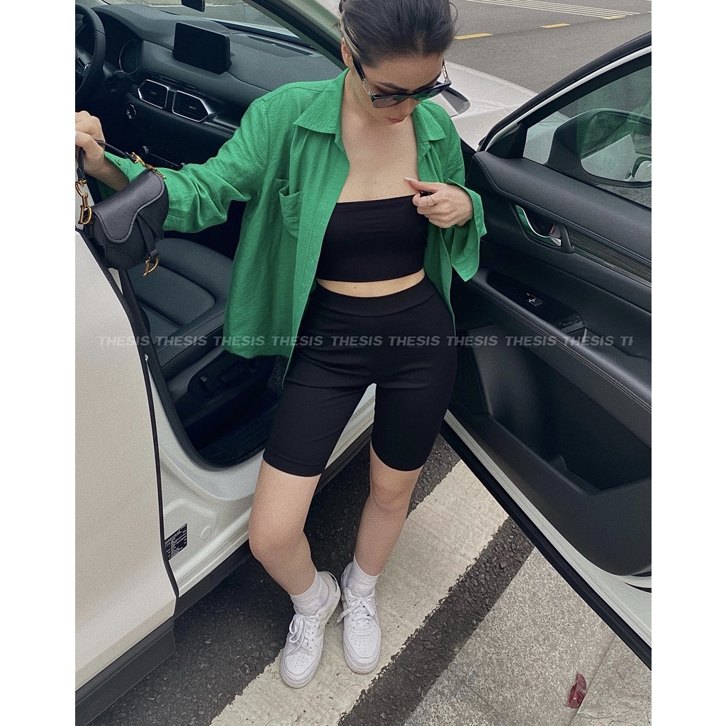 Quần legging lửng nữ chất Umi dày dặn co giãn 4 chiều form ôm tôn dáng