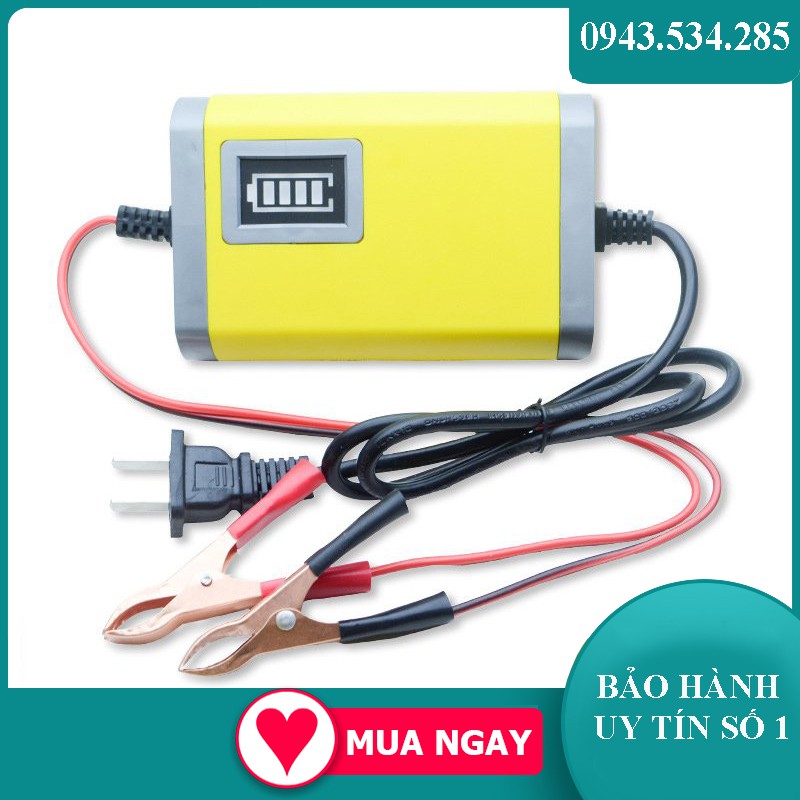 Bộ Kích Sạc Acquy, Máy sạc bình Acquy 12V, Bộ sạc acquy 12V-2A thông minh cao cấp - PHÂN PHỐI VÀ BẢO HÀNH TOÀN QUỐC