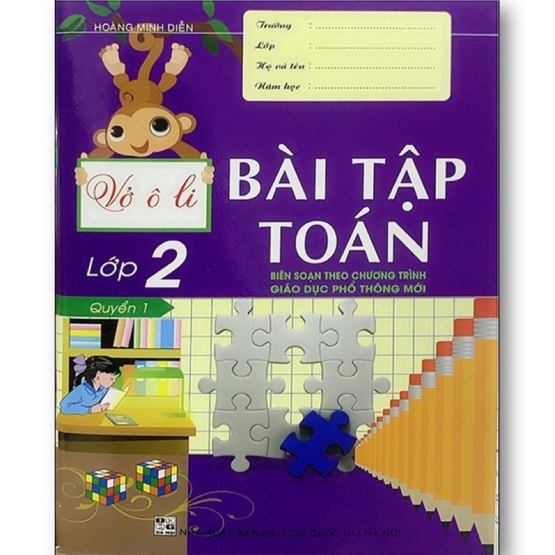 Sách - Vở Ô Li Bài Tập Toán Lớp 2 (Quyển 1) - Biên soạn theo chương trình GDPT mới