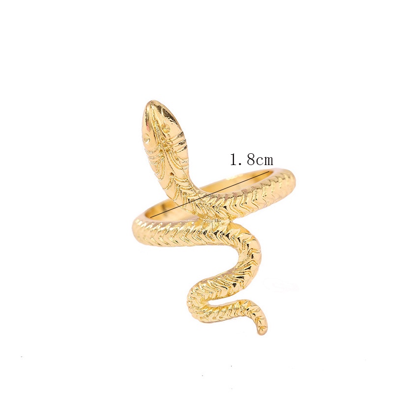 Nhẫn Hình Rắn Thiết Kế Có Thể Điều Chỉnh Phong Cách Punk Hip Hop