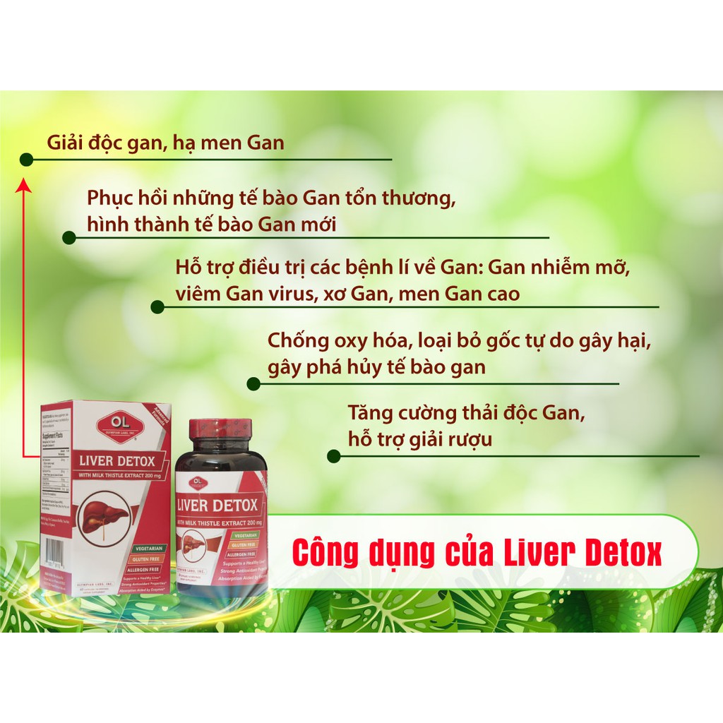 Liver Detox Olympian Labs - Lọ 60 Viên - Viên uống bảo vệ chức năng gan