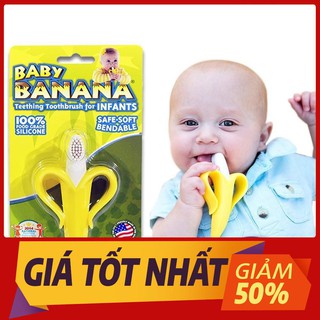 Ưu đãi 50% -  Gặm Nướu Và Bàn Chải 2 Trong 1 Hình Chuối Hàng Chuẩn Mỹ