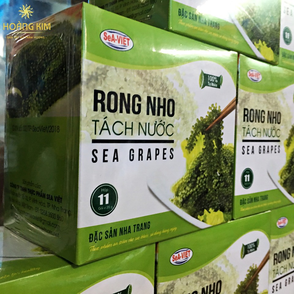 ☘️ Rong nho tách nước Sea Việt uy tín ☘️ Hộp 11 gói/220g + Nở gấp 10 lần/Tặng kèm gói sốt mè rang