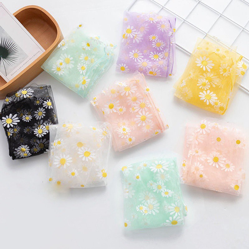 Vớ Voan Lưới Trong Suốt In Họa Tiết Hoa Cúc Ngọt Ngào Phong Cách Nhật Hàn Quyến Rũ Cho Nữ | BigBuy360 - bigbuy360.vn