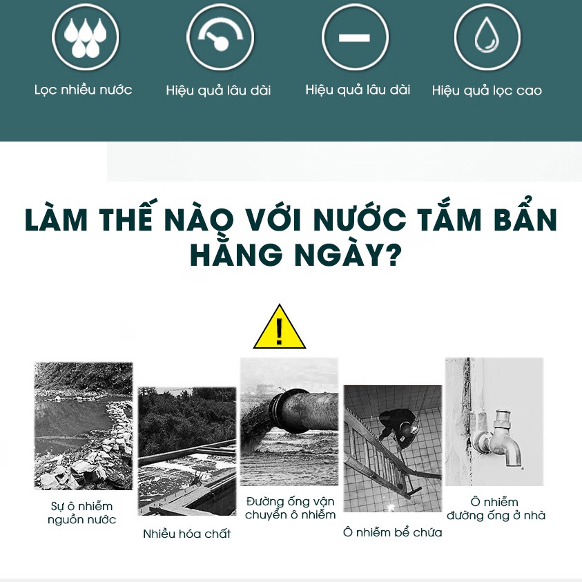 Vòi Hoa Sen Lọc Nước Tăng Áp Chứa Vitamin C