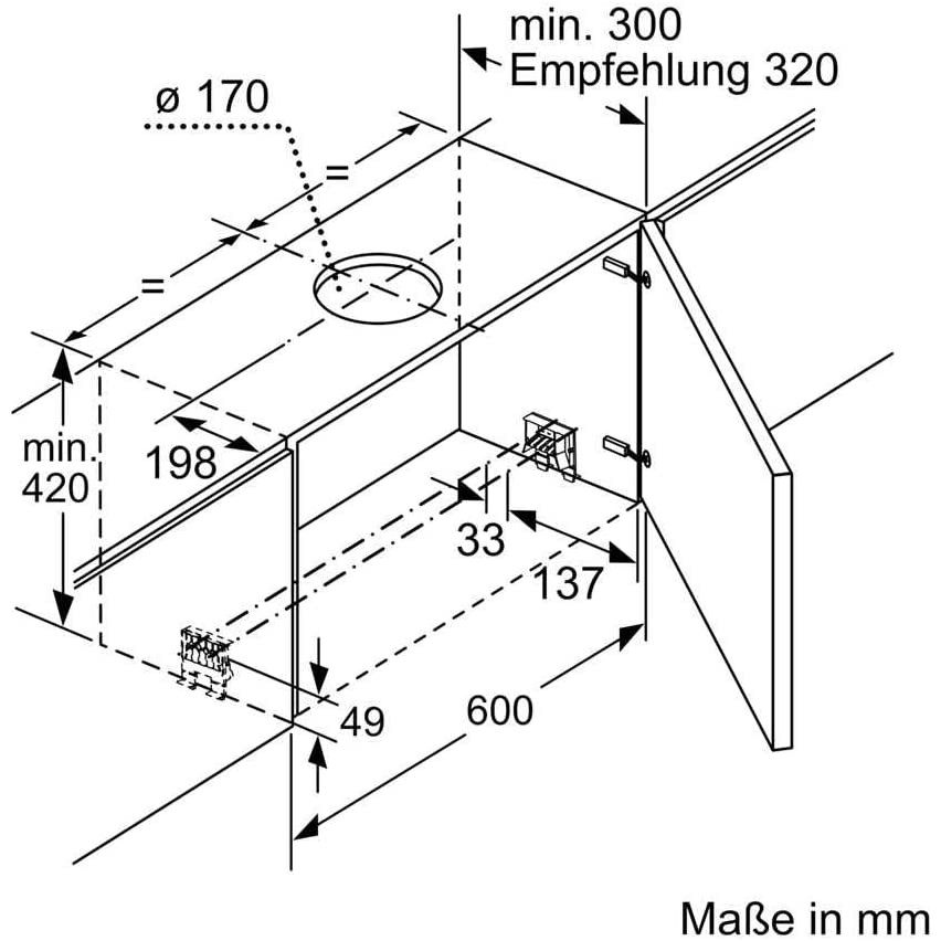 Máy Hút Mùi Bosch DFR067A52 - Vận Hành Êm Ái Nhờ Độ Ồn Thấp - Nhập Khẩu Từ Đức