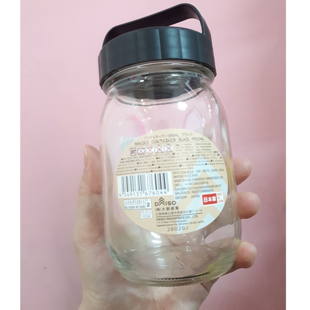 Hũ thủy tinh có nắp đậy,tay cầm