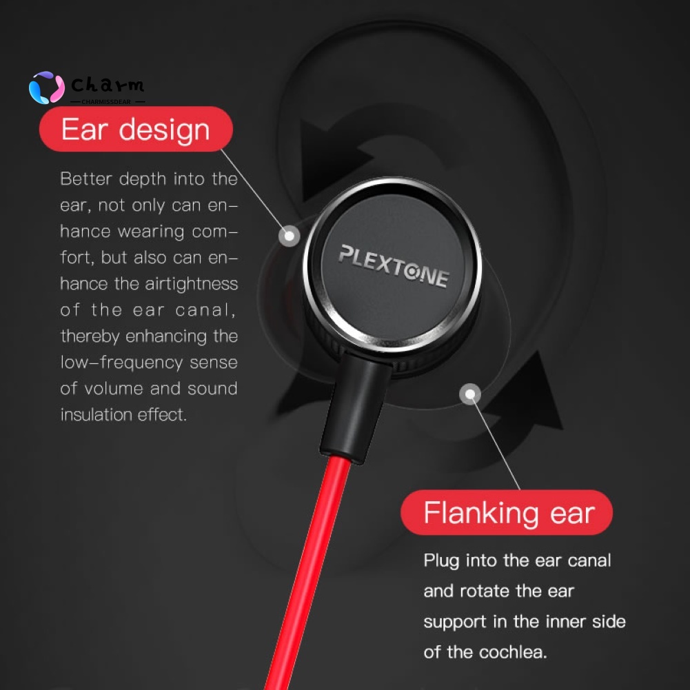 [CM] Availble PLEXTONE G15 3.5mm Wired In-Ear Earphone Volume Control Game Headphone with Mic